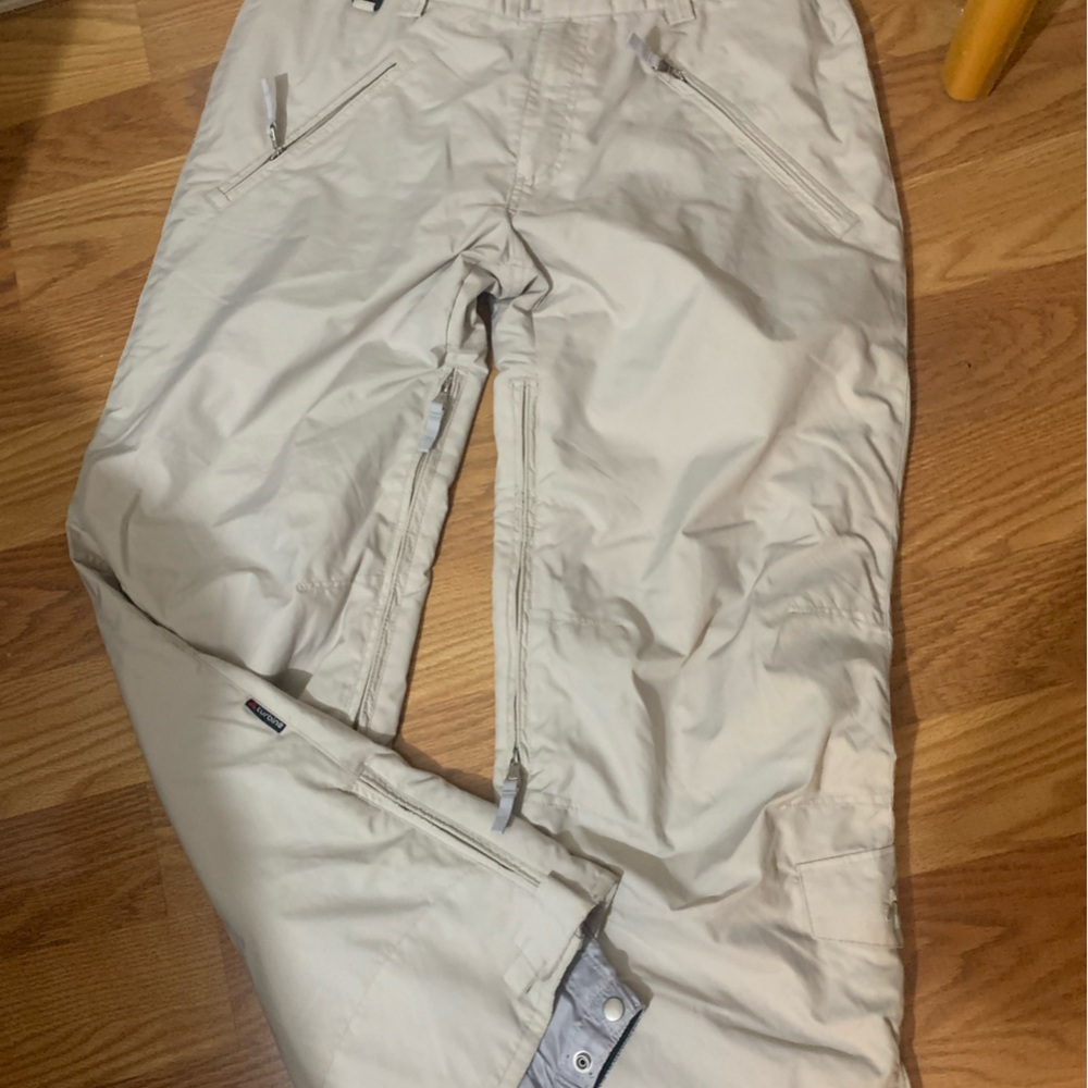 Cream Snow Pants women’s XL